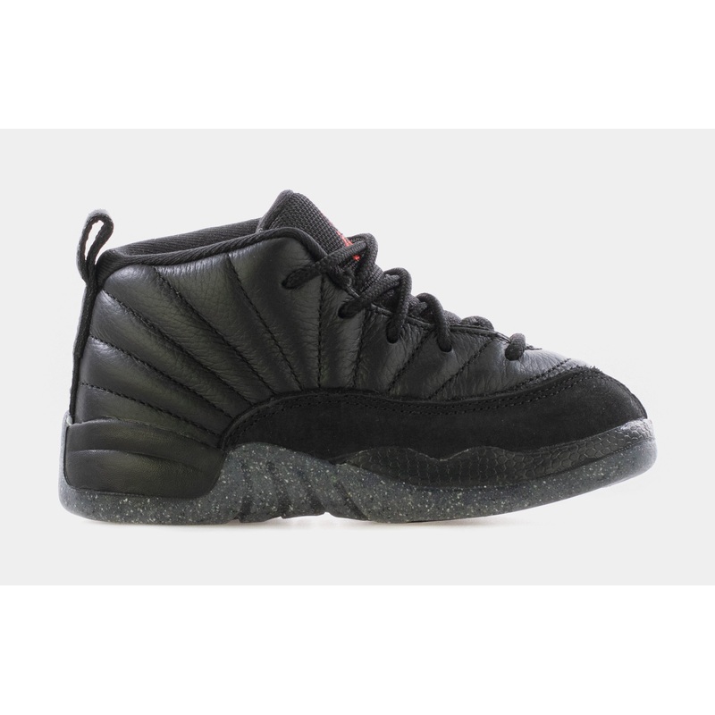Air Jordan 12 Retro Utility Infant Toddler Lifestyle Shoe (Black/Bright Crimson/White)
