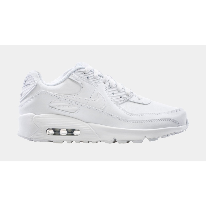 Air Max 90 LTR Grade School Lifestyle Shoes (White)
