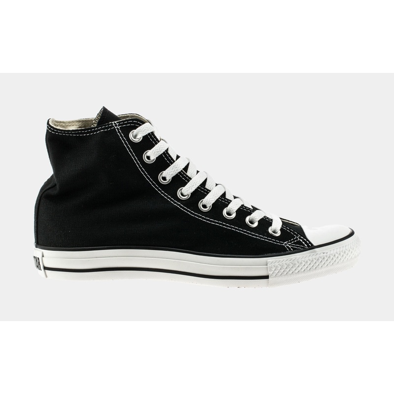 Chuck Taylor All Star Classic Colors High Solid Canvas Mens Lifestyle Shoes (Black)