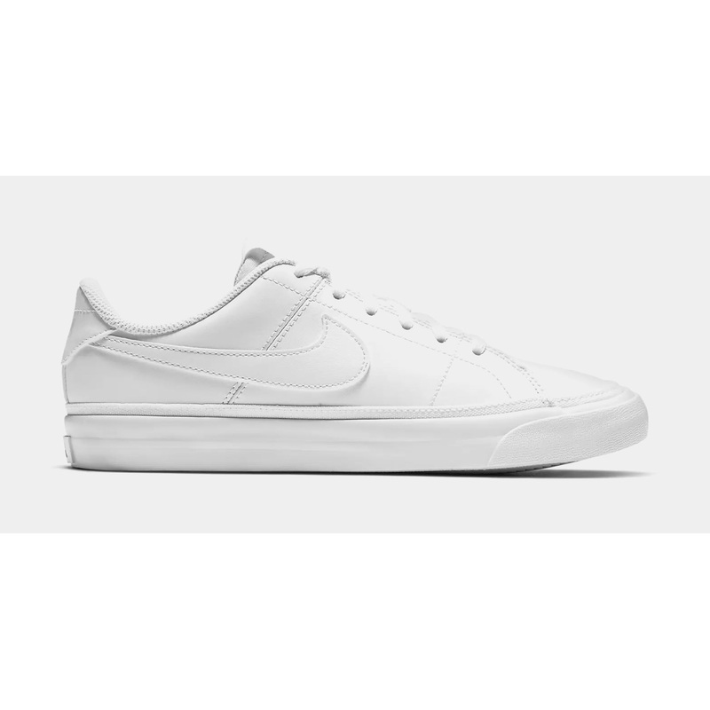 Court Legacy Grade School Basketball Shoes (White)