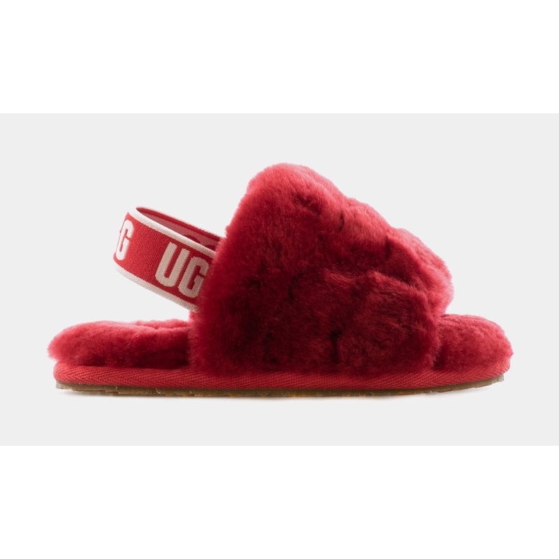 Fluff Yeah Infant Toddler Slide Sandals (Red)