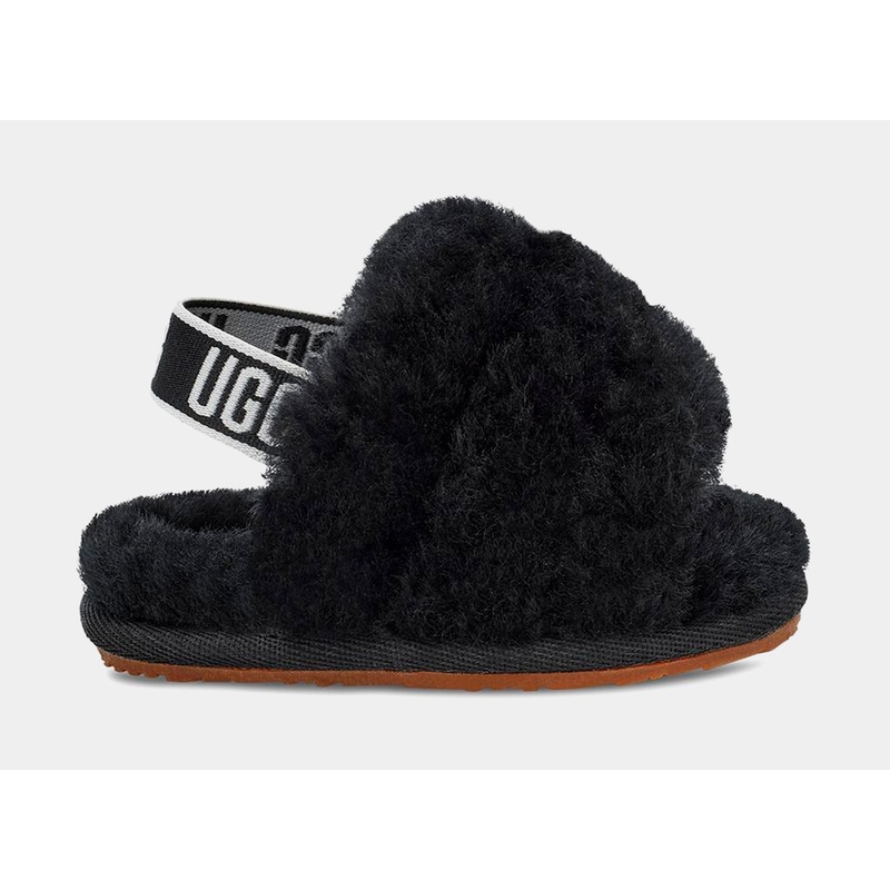 Fluff Yeah Slides Infant Toddler Sandals (Black)