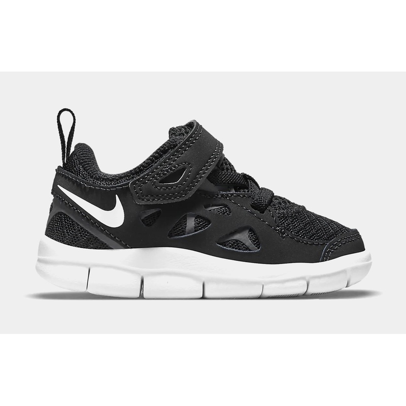 Free Run 2 Infant Toddler Running Shoes (Black/White)
