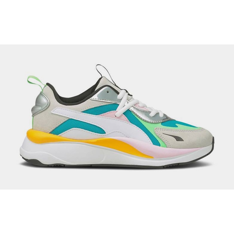 RS Curve Womens Lifestyle Shoes (White/Orange)