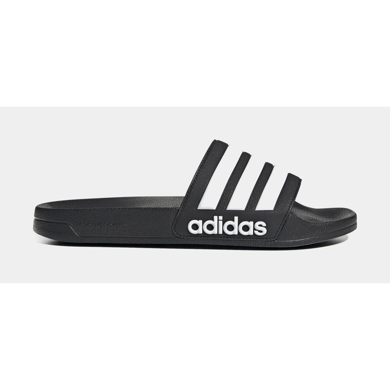 Adilette Shower Slides Grade School Sandals (Black)