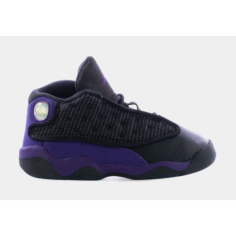 Air Jordan 13 Court Purple Infant Toddler Lifestyle Shoes (Black/Purple)