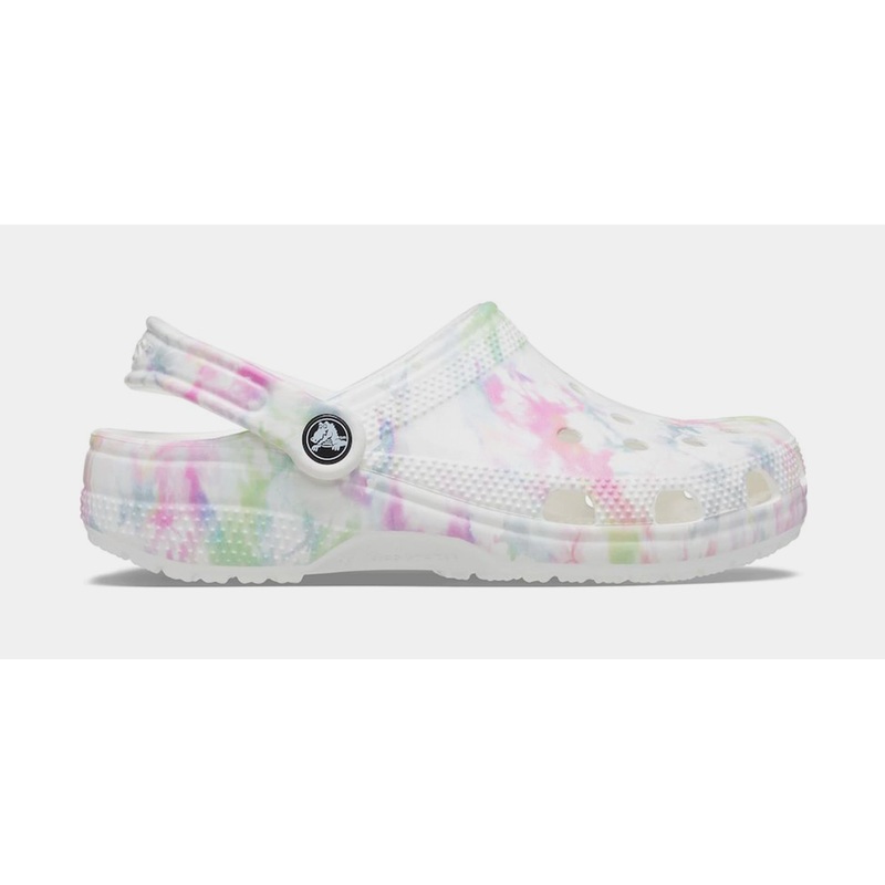Classic Clog Bleach Dye Mens Sandals (White/Pink)