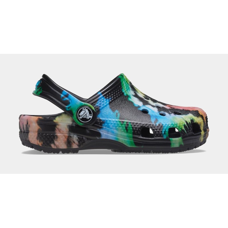 Classic Clog Tie Dye Grade School Sandals (Blue/Black)