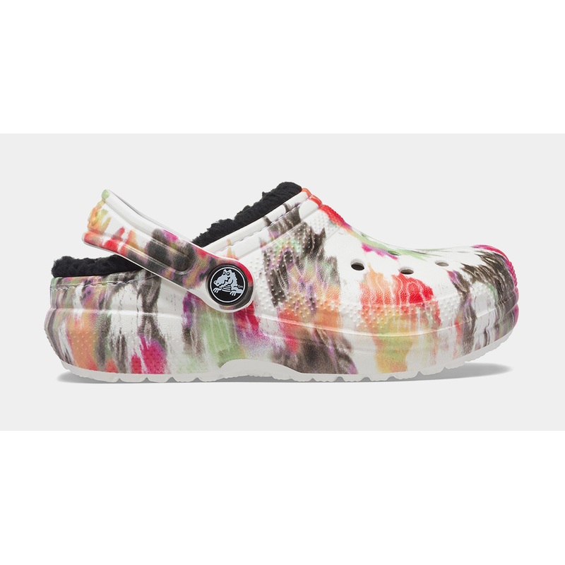 Classic Lined Clog Grade School Sandals (White/Pink)