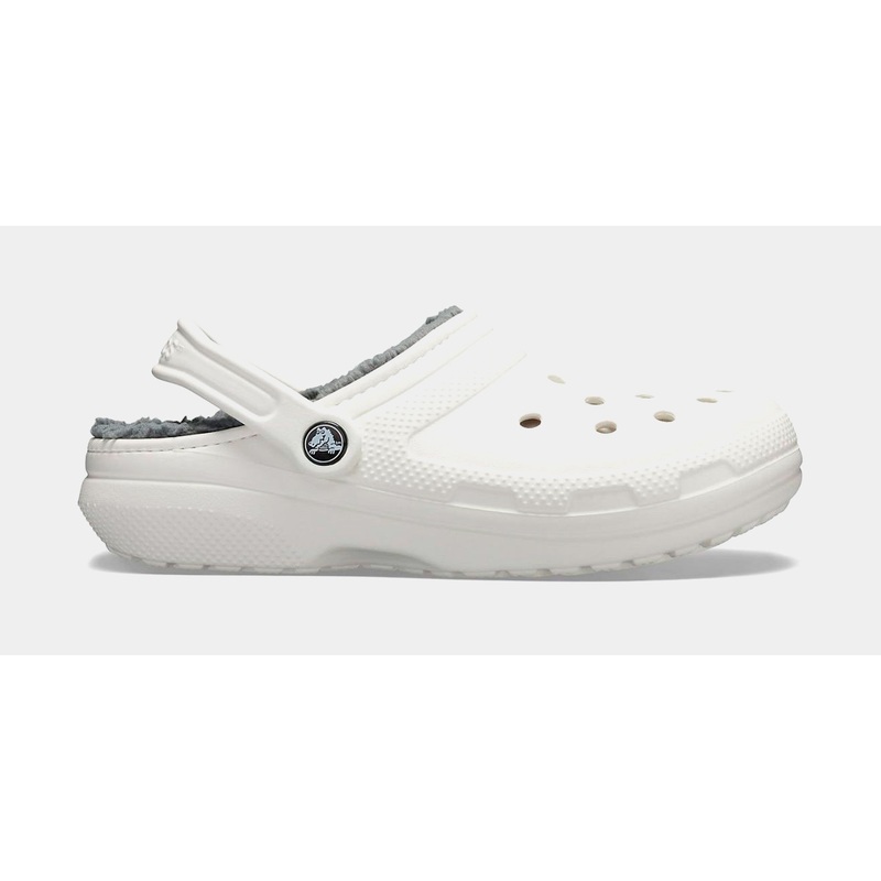 Classic Lined Clog Mens Sandals (White/Grey)