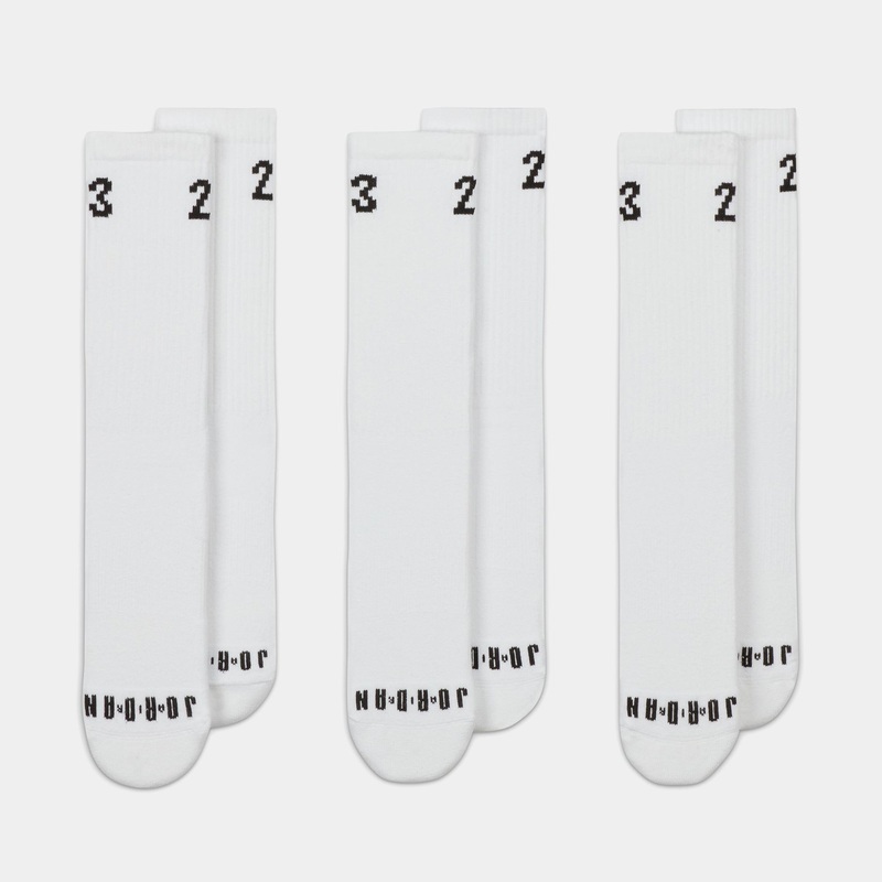 Essential Crew 3 pack Mens Socks (White)