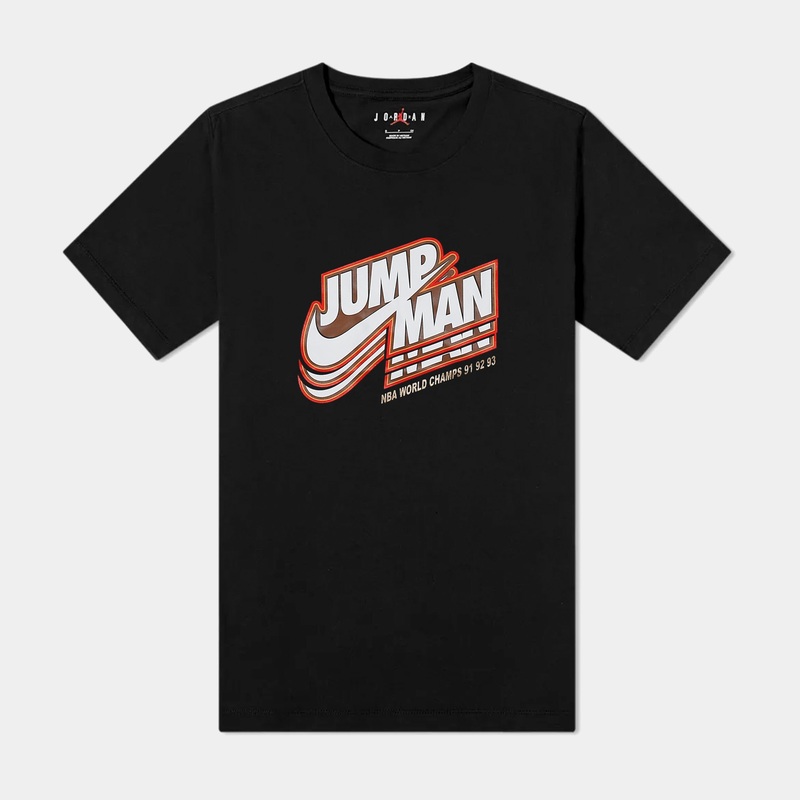 Jumpman Short Sleeve Graphic Tee Mens T-Shirt (Black)