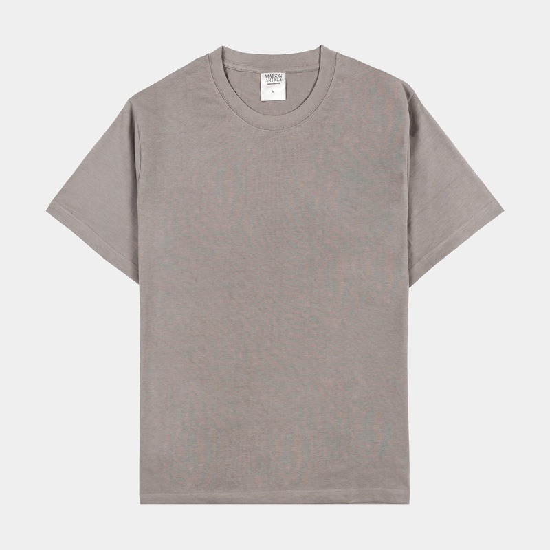 Solid Novelty Mens Short Sleeve Shirt (Stone Grey)