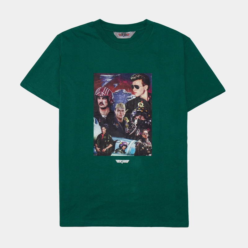 X Top Gun Collage Tee Mens T-Shirt (Green)
