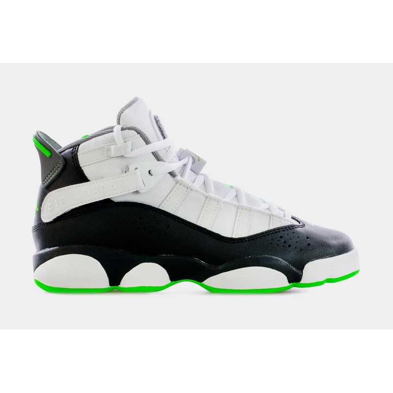 6 Rings Altitude Green Grade School Lifestyle Shoes (White/Black)