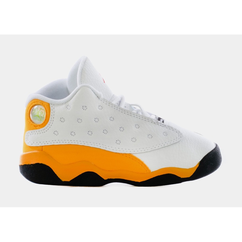 Air Jordan 13 Del Sol Infant Toddler Lifestyle Shoes (White/Yellow) Free Shipping