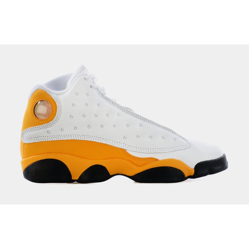 Air Jordan 13 Retro Del Sol Grade School Lifestyle Shoes (White/Yellow)