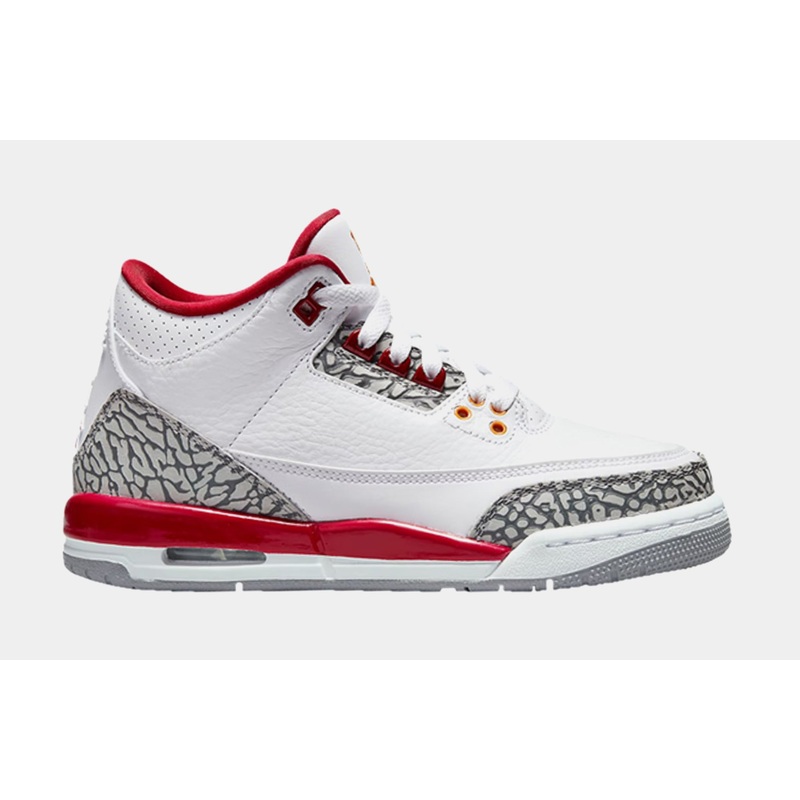 Air Jordan 3 Cardinal Red Preschool Lifestyle Shoes (White/Cardinal)