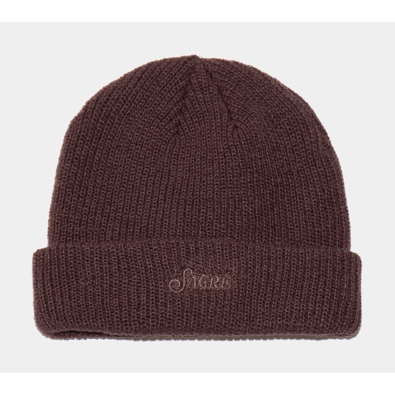 Embroidered Beanie Womens Hat (Mojave Brown)
