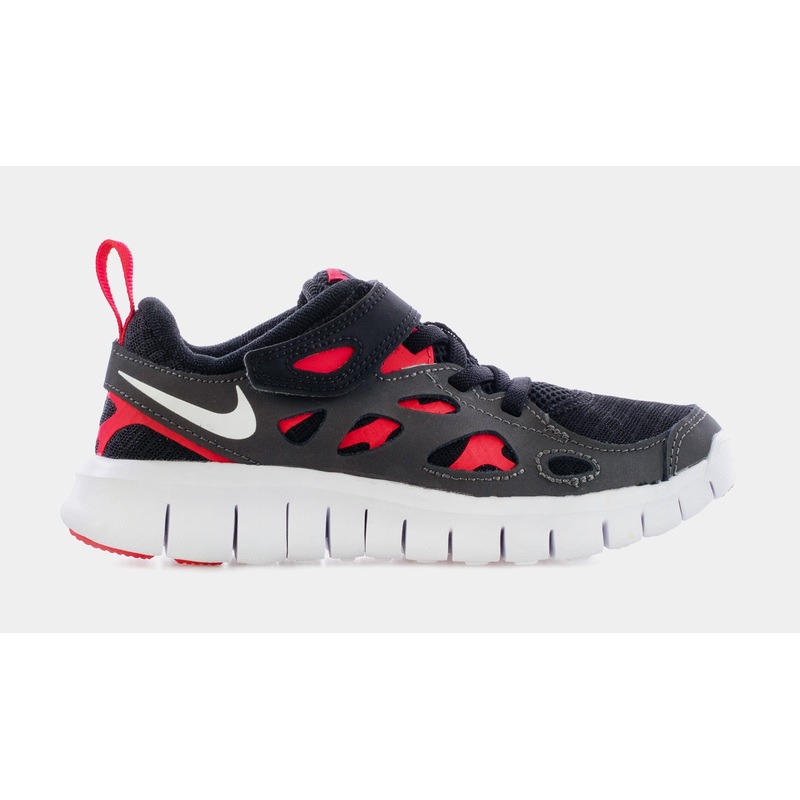 Free Run 2 Preschool Running Shoes (Black/Red)