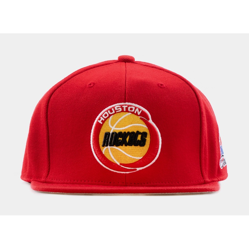 Houston Rockets Fitted Hat Mens Hat (Red)