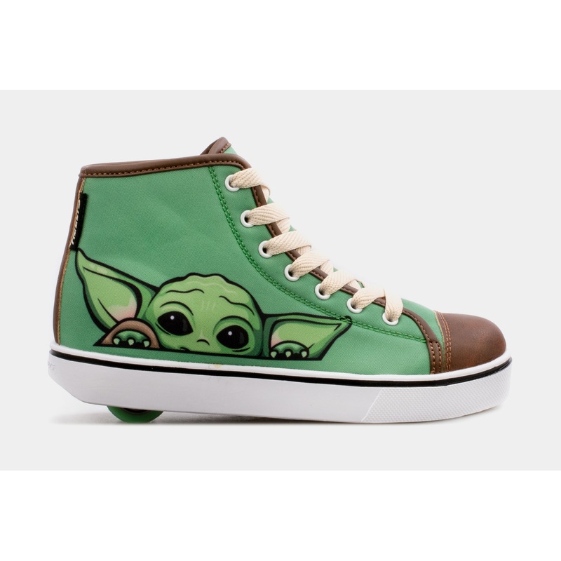 Hustle Mandalorian High Top Grade School Skate Shoes (Green)