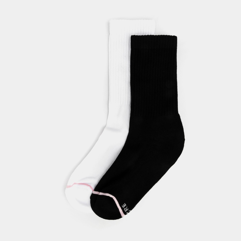 Long Crew Socks Set Womens Socks (Black/White)
