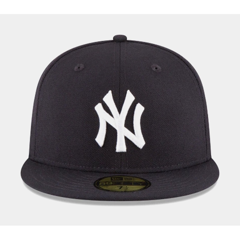 New York Yankees Fitted Hat Mens Hat (Blue)