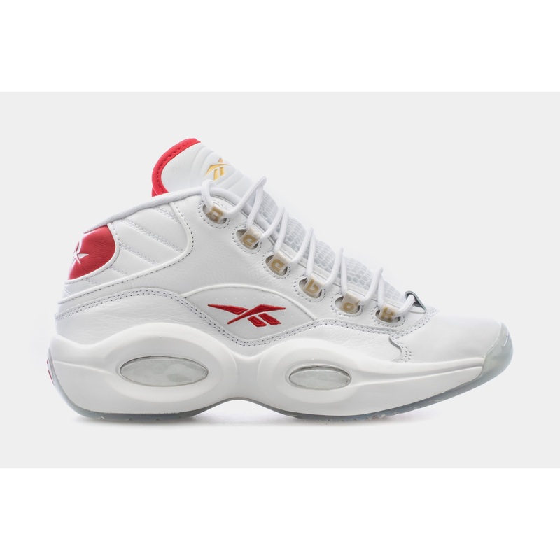 Question Mid Dr. J Mens Basketball Shoes (White/Red)