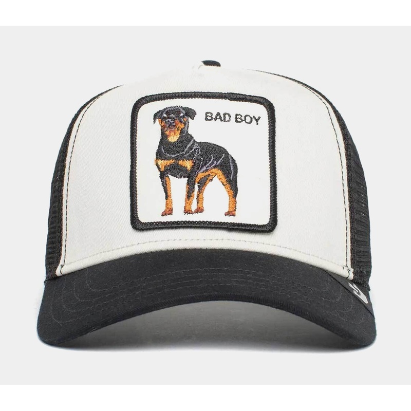 The Baddest Boy Trucker Mens Hat (Black/White)