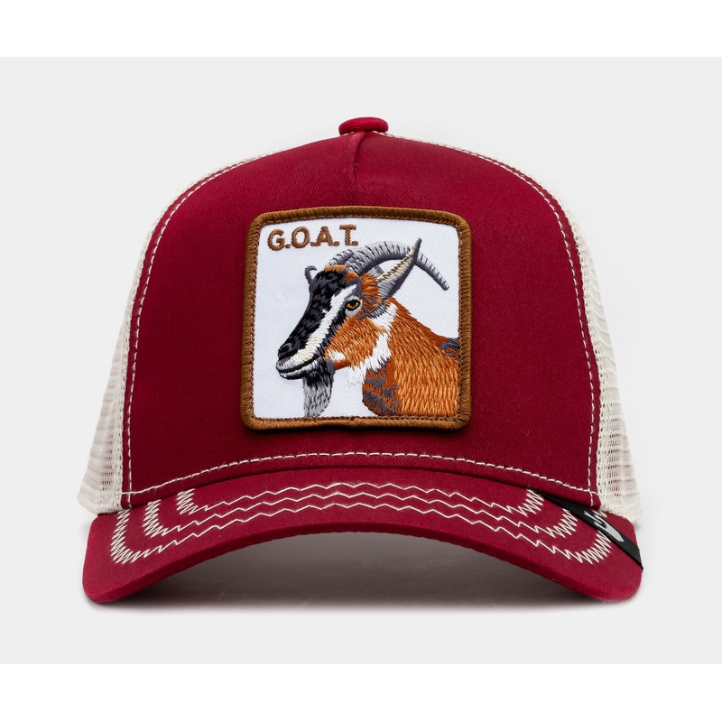 The Goat Trucker Mens Hat (Red/White)