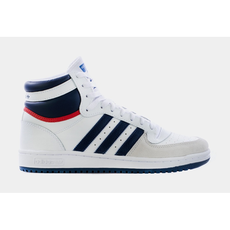 Top Ten Mens Basketball Shoes (White/Navy Blue)