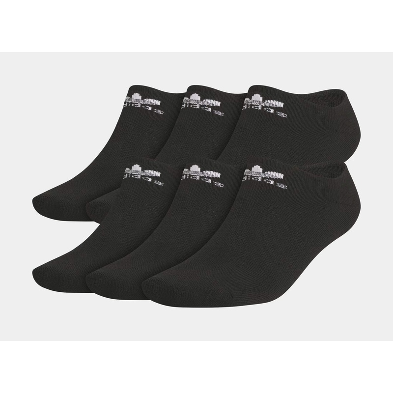 Trefoil 6 Pack No Show Mens Socks (Black)