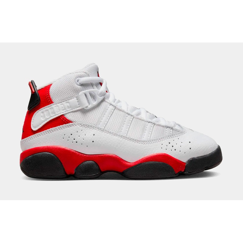 6 Rings Preschool Basketball Shoes (White/Red)