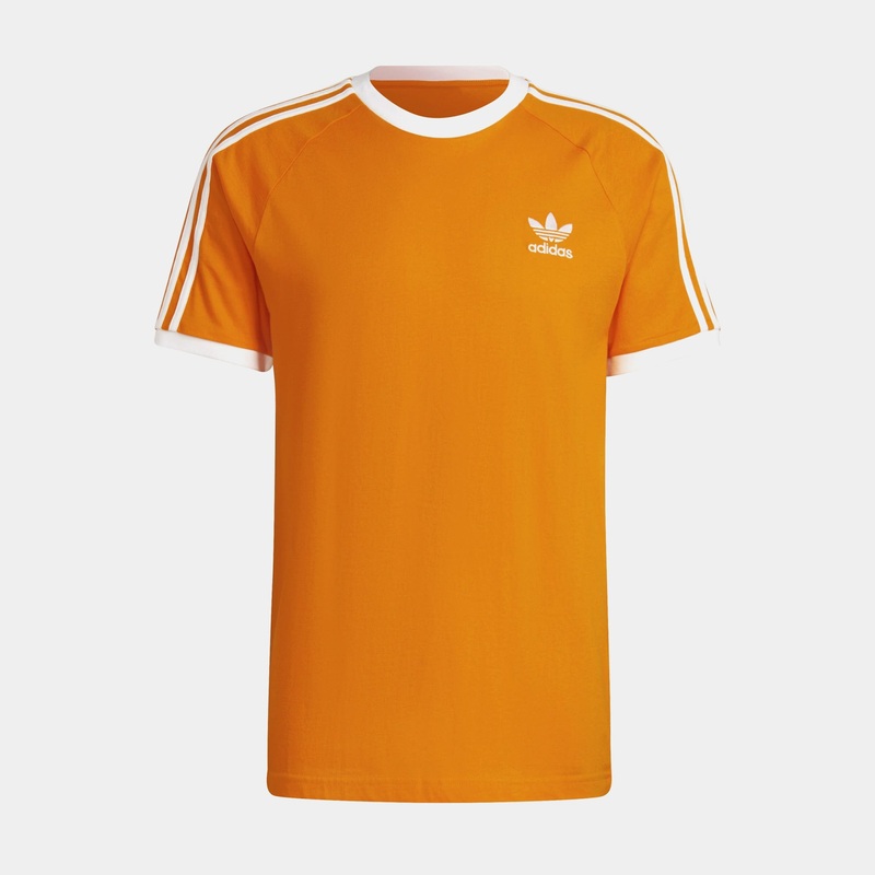 Adicolor 3 Stripes Mens Short Sleeve Shirt (Orange)