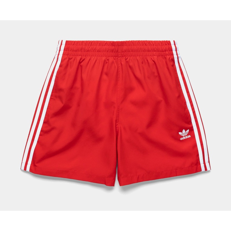 Adicolor Classic 3 Stripe Swim Mens Shorts (Red)