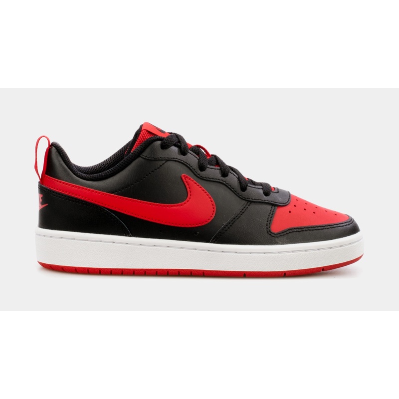 Court Borough Low 2 Grade School Lifestyle Shoes (Black/Red)