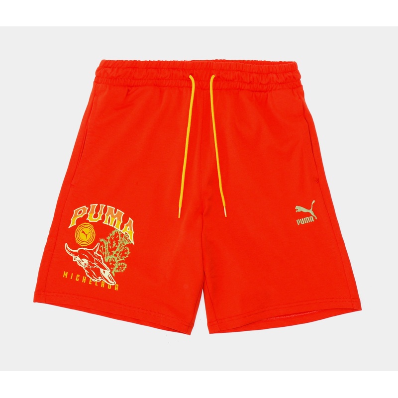 Michelada Fleece Shorts Mens Shorts (Orange)
