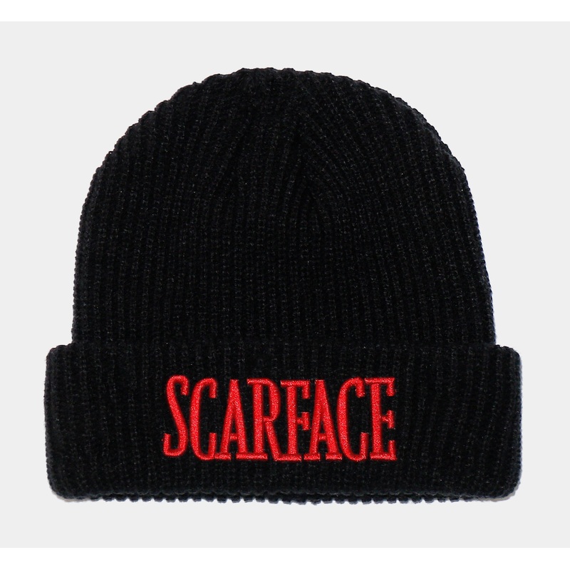 x Scarface Logo Beanie Mens Hat (Black)