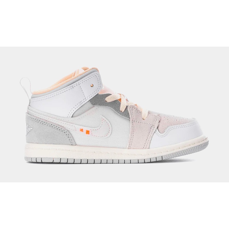 Air Jordan 1 Mid SE Craft Infant Toddler Lifestyle Shoes (Beige)