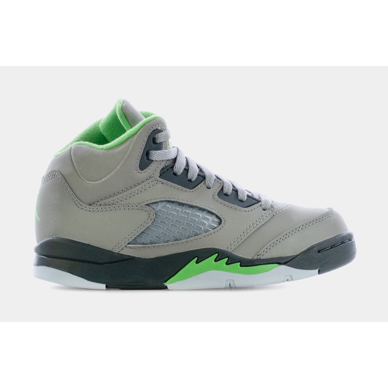 Air Jordan 5 Retro Green Bean Preschool Lifestyle Shoes (Grey/Green) Free Shipping