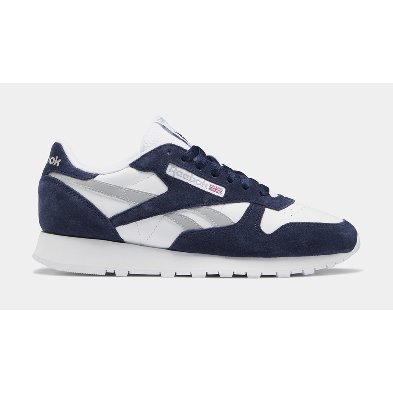 Classic Leather Mens Lifestyle Shoes (Blue/White)
