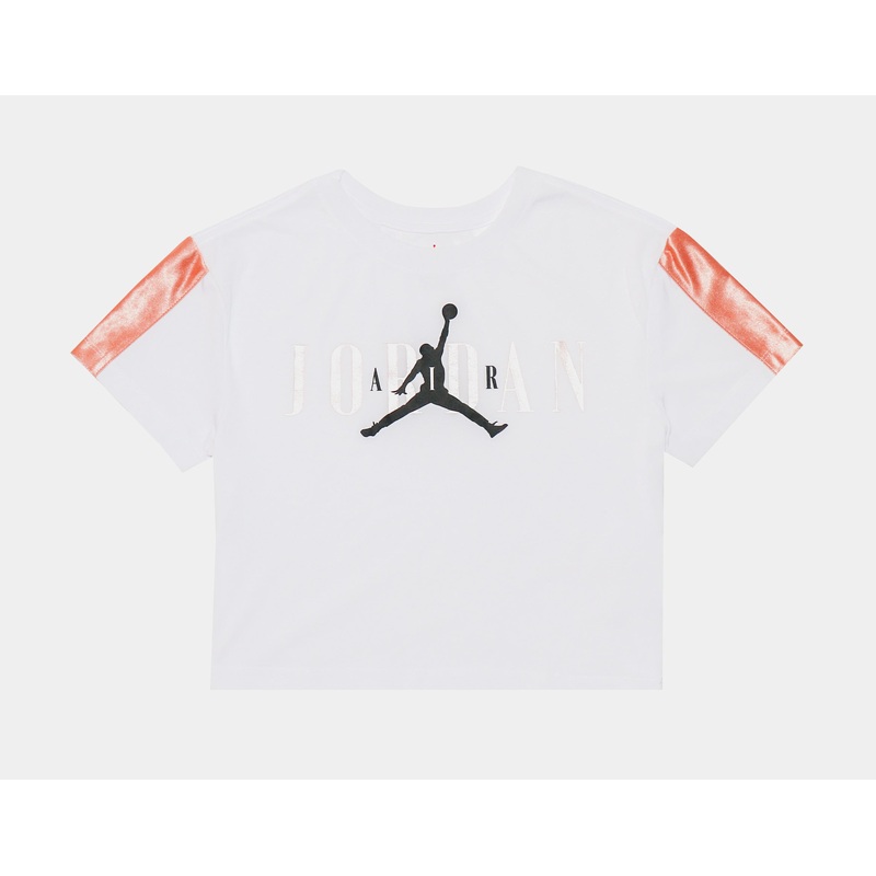 Colorblock Graphic Tee Grade School Tshirt (White/Pink)