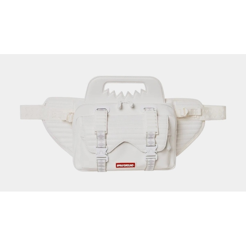 Future Traveler Cargo Crossbody Mens Bag (White)