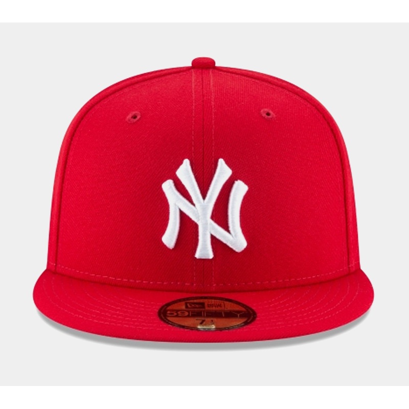 New York Yankees 59Fifty Fitted Cap Mens Hat (Red)