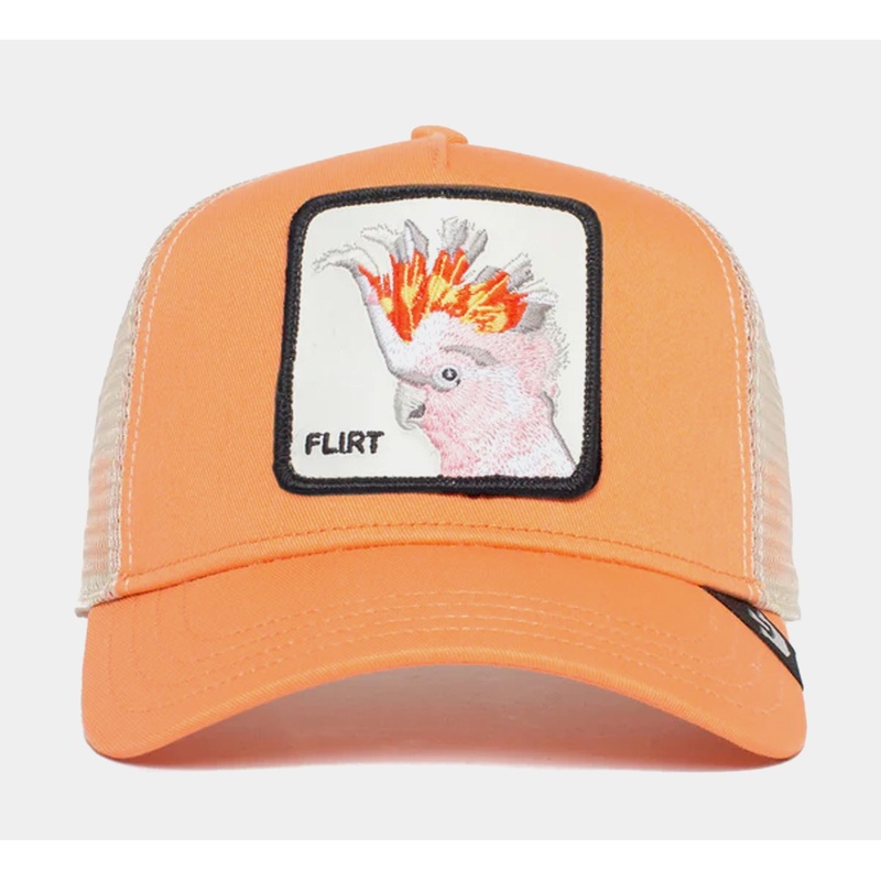 The Flirty Bird Trucker Mens Hat (Orange)