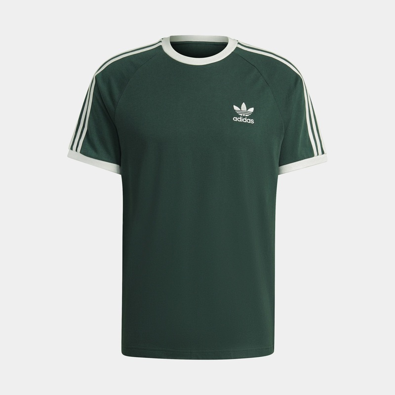 Adicolor Classic 3 Stripes Mens Short Sleeve Shirt (Green)