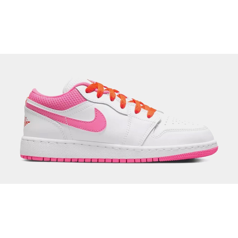 Air Jordan 1 Low Pinksicle Grade School Lifestyle Shoes (White/Pink)