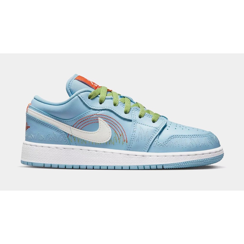 Air Jordan 1 Low Se Grade School Lifestyle Shoes (Blue)