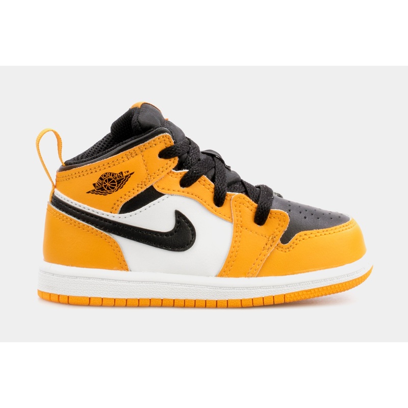 Air Jordan 1 Mid Infant Toddler Lifestyle Shoes (Yellow/Black)